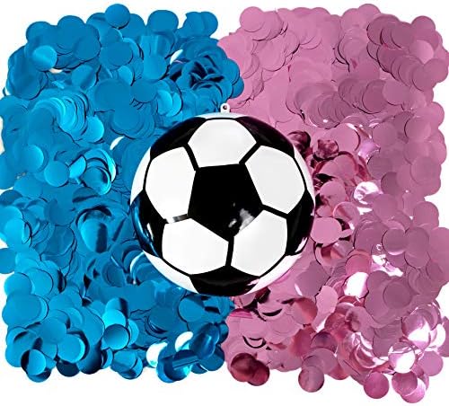 מגדר חושף כדור כדורגל | ערכת קונפטי כחולה וורודה | מגדר חשיפת אספקת מפלגות | אספקת מפלגות אולטימטיבית